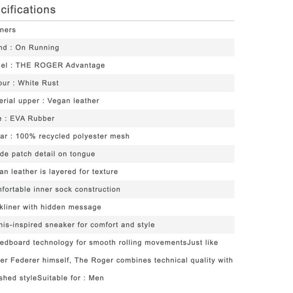 ON x Roger Federer Running Shoes The Roger Advantage Athletic Sneakers On Cloud - Picture 5 of 15